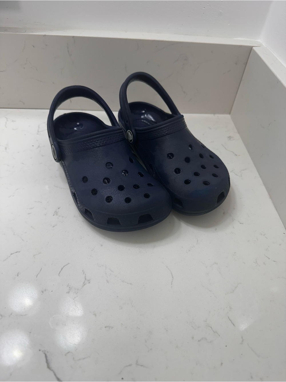 Kids Navy Crocs Foam Clog Sandals - Comfortable Everyday Slip-Ons